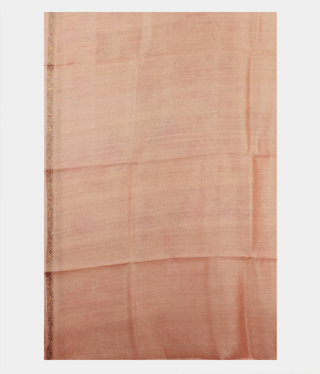 Light Pink Tussar Printed Saree T2197253