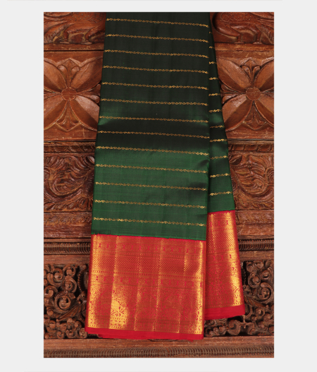 Green Handwoven Kanjivaram Silk Saree T222001-image