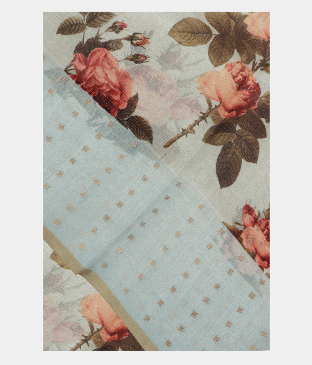 Light Blue Kora Organza Saree T198788-image