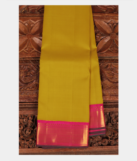 Yellowish Green Handwoven Kanjivaram Silk Saree T219420-image