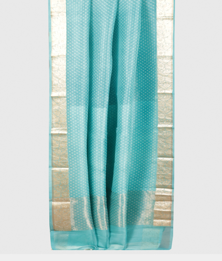 Blue Kora Organza Printed Saree T1894062