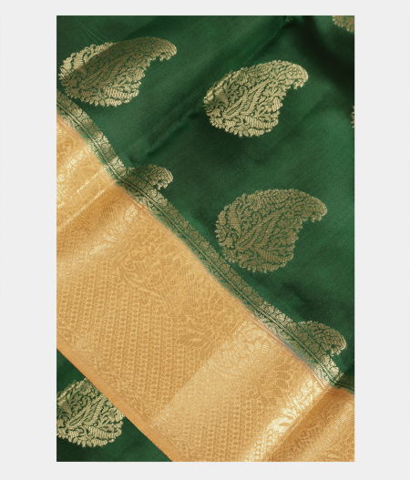 Bottle Green Chaniya Silk Saree T205622-image