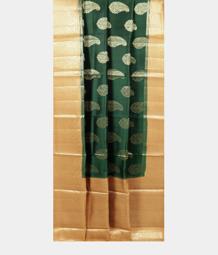 Bottle Green Chaniya Silk Saree T2056222