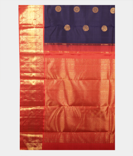 Blue Handwoven Kanjivaram Silk Saree T2127194
