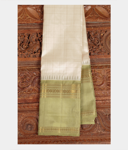 Off - White Handwoven Kanjivaram Silk Saree T219958-image