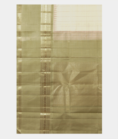 Off - White Handwoven Kanjivaram Silk Saree T2199584