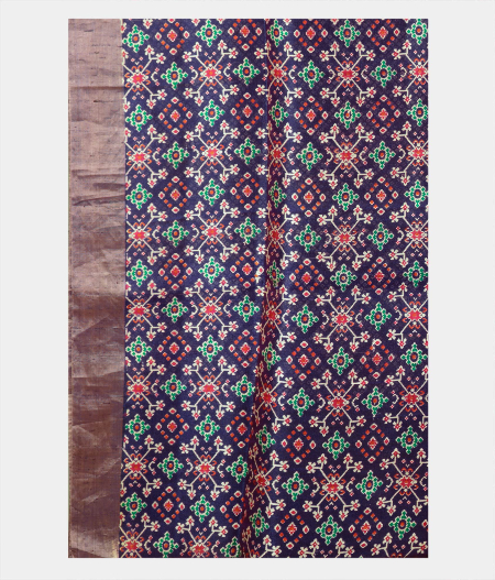Purple Printed Raw Silk Saree T2144953