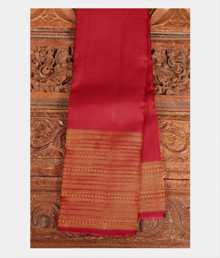 Red Handwoven Kanjivaram Silk Saree T218136-image