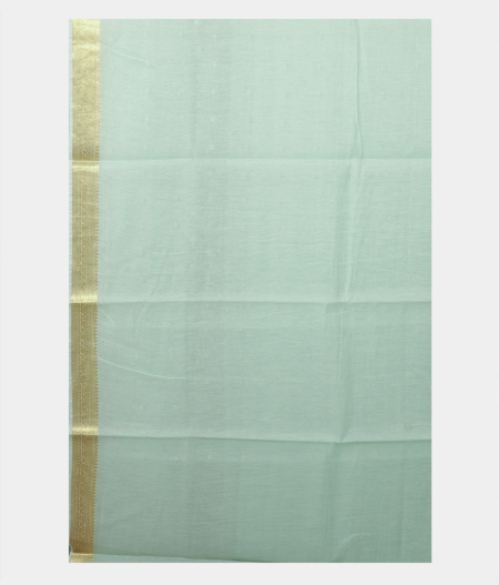 Light Blue Chanderi Cotton Embroidery Saree T1616713