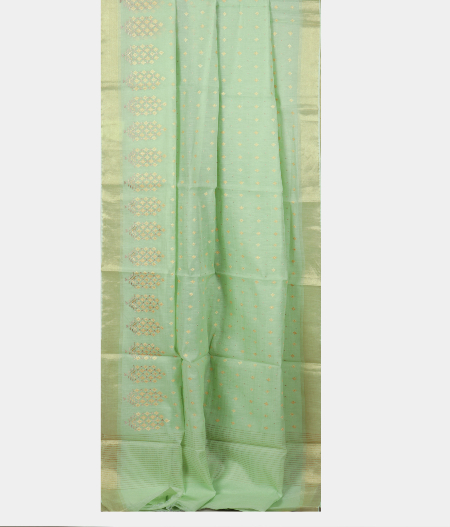 Light Blue Chanderi Cotton Embroidery Saree T1970062
