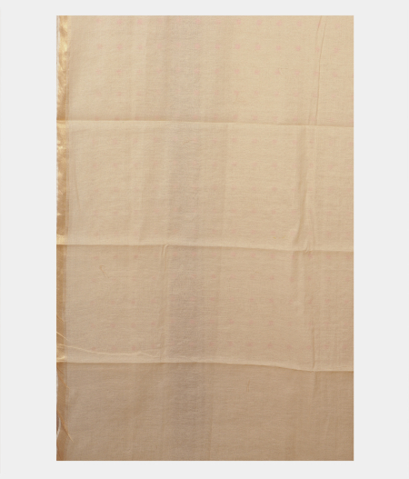 Beige Chanderi Cotton Embroidery Saree T1969773