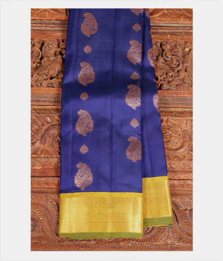 Blue Handwoven Kanjivaram Silk Saree T217983-image