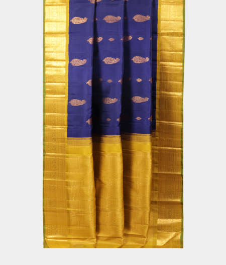 Blue Handwoven Kanjivaram Silk Saree T2179832