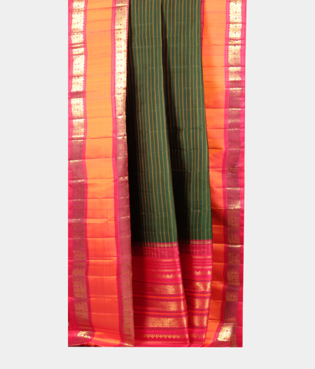 Green Handwoven Kanjivaram Silk Saree T2210242