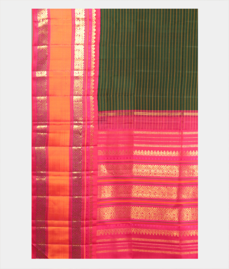 Green Handwoven Kanjivaram Silk Saree T2210244