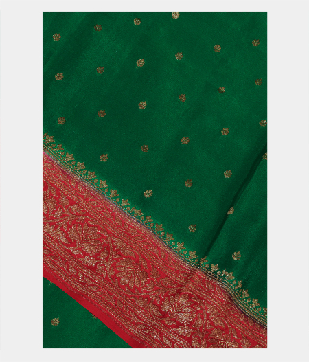 Green Banaras Georgette Silk Saree T223991-image