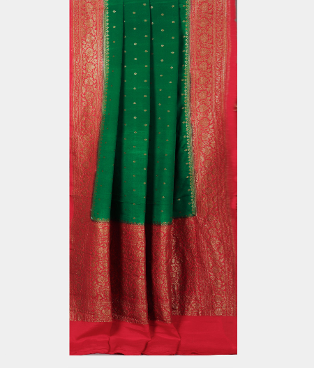 Green Banaras Georgette Silk Saree T2239912