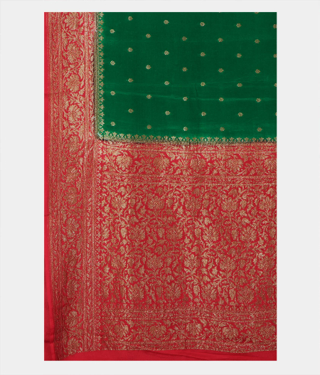 Green Banaras Georgette Silk Saree T2239914