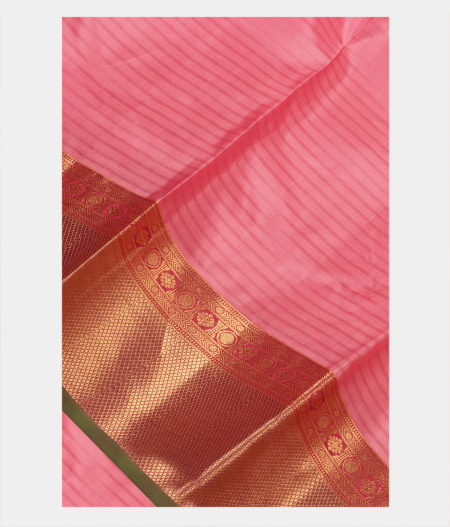 This aqua green handwoven kanjivaram silk saree has kamalam buttis  throughout the saree with vibrant brown border with pure zari thilakam... |  Instagram