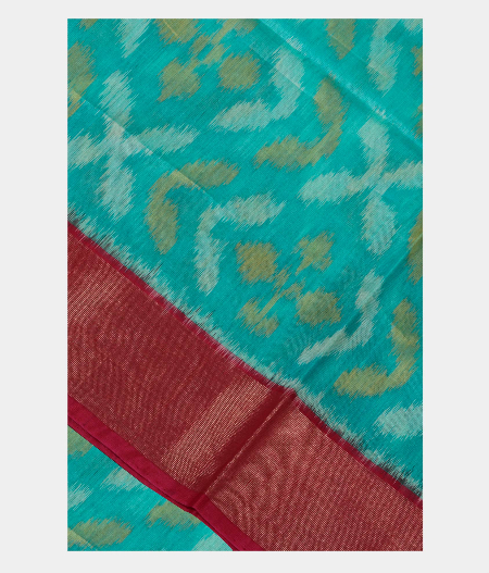 Light Blue Pochampalli Silk Cotton Saree T222229-image