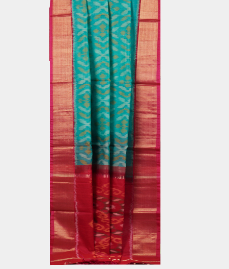 Light Blue  Pochampalli Silk Cotton Saree T2222292