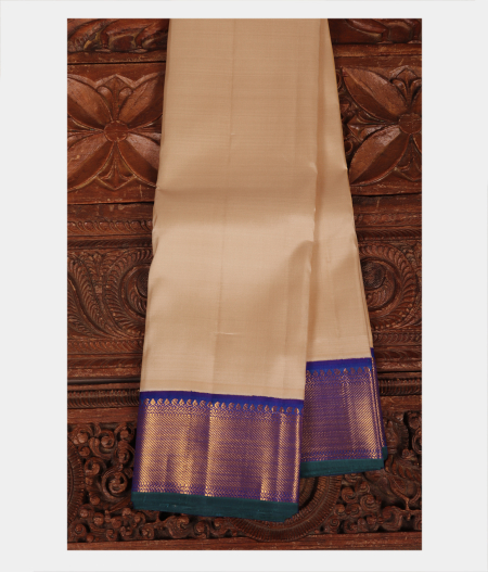 Cream Handwoven Kanjivaram Silk Saree T224876-image