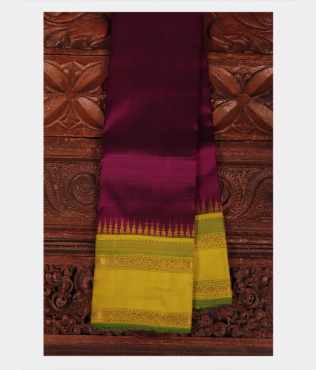 Purple Handwoven Kanjivaram Silk Saree T224247-image
