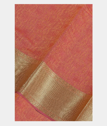 Pinkish Orange Silk Cotton Saree NI125 -image