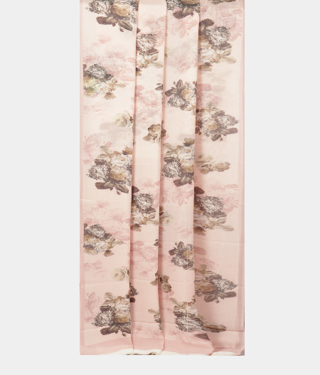Light Pink Georgette Printed Silk Saree T2243912