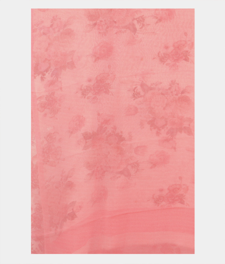 Off White Georgette Printed Silk Saree T2243923