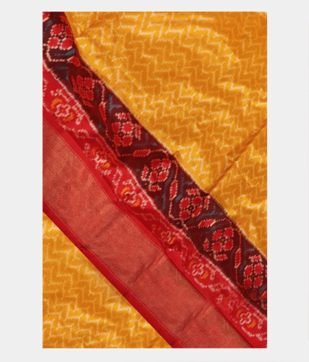 Yellow Ikat Silk Saree T204712-image