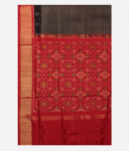 Black Ikat Silk Saree T2045844