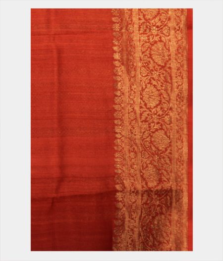 Red Tussar Printed Saree T2244154