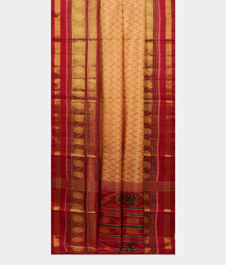 Dark Beige Patola Silk Saree T2133332