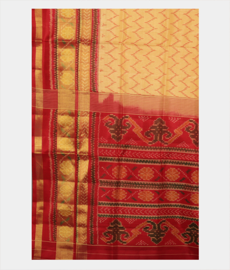 Dark Beige Patola Silk Saree T2133334