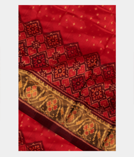 Red Patola Silk Saree T164975-image