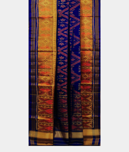 Navy Blue Patola Silk Saree T2161382