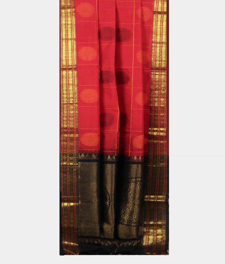 Red Silk Cotton Saree T1890572