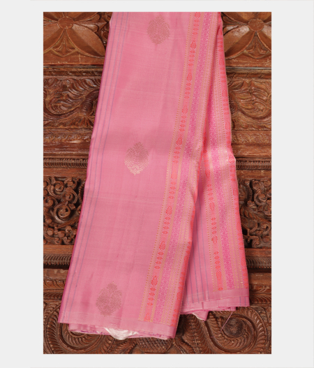 Lavender Pink Handwoven Kanjivaram Silk Saree T220599-image
