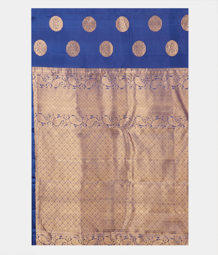 Blue Handwoven Kanjivaram Silk Saree T2155294