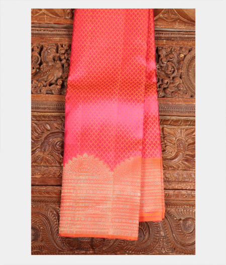 Pinkish Orange Handwoven Kanjivaram Silk Saree T217839-image