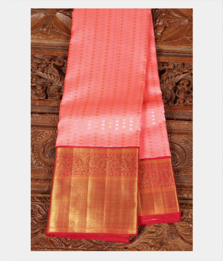 Peach Handwoven Kanjivaram Silk Saree T212699-image