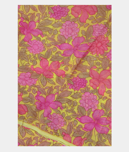 Yellow Chiffon Printed Silk Saree T221797-image