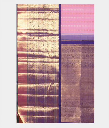 Lavender Pink Handwoven Kanjivaram Silk Saree T2194734