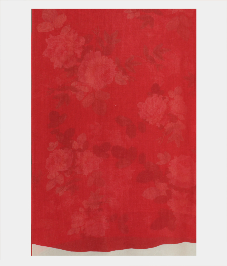 Red Georgette Printed Silk Saree T1893463