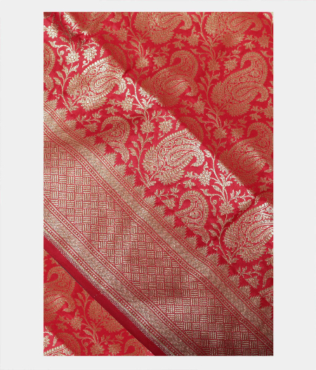 Red Banaras Silk Saree T225894-image