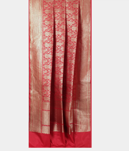 Red Banaras Silk Saree T2258942