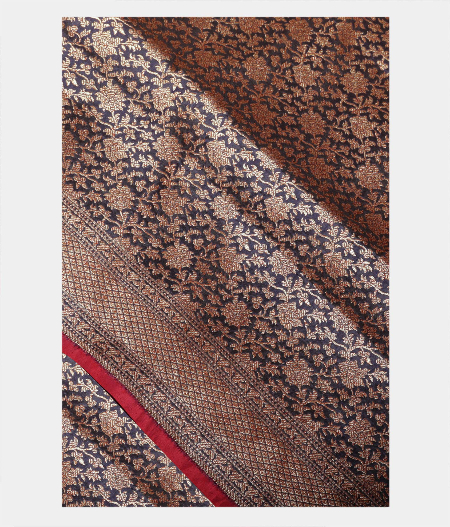Black Banaras Silk Saree T215391-image