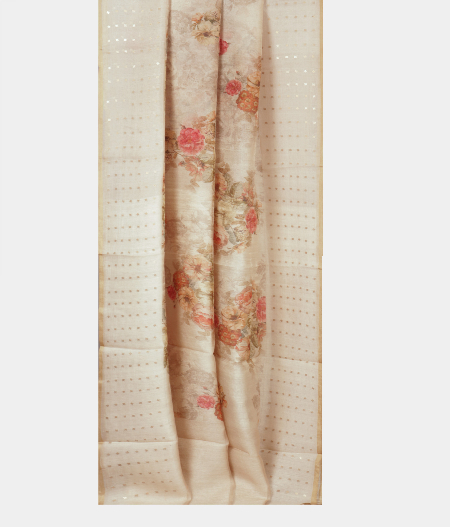 Beige Kora Organza Saree T2255772