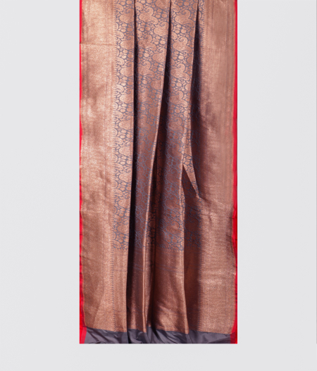 Dark Blue Banarasi Silk Saree T2258962